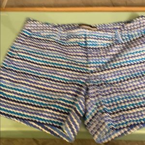 Multi blue and white cotton shorts 5’ inseam